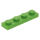 LEGO lapos elem 1x4, világoszöld (3710)
